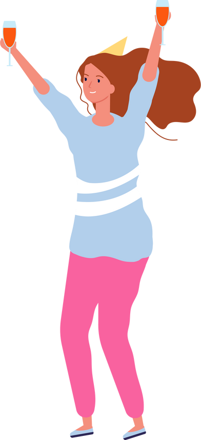 birthday people happy party character